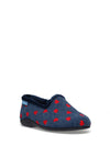 Lunar Slip On Fur Lined Slippers, Blue