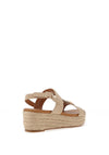 Lunar Ravena Woven Platform Sandals, Beige