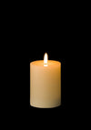 Fern Cottage Luxe LED Natural Glow 3x4 Candle, Ivory