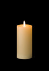 Fern Cottage Luxe LED Natural Glow 3x6 Candle, Ivory