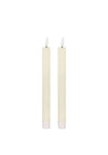 Fern Cottage Luxe LED Set of 2 Dinner Candles, Ivory
