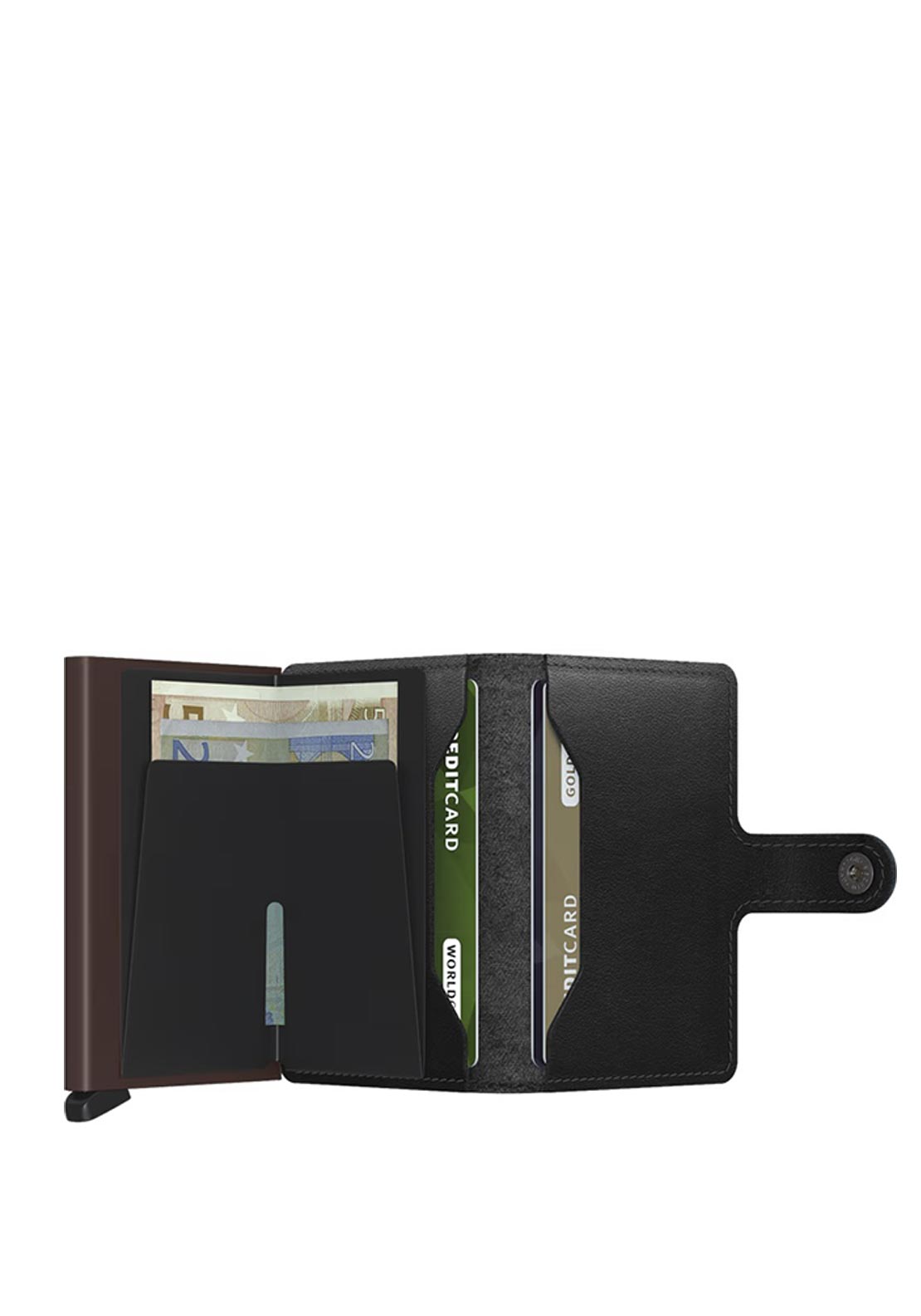 Secrid Mini Wallet, Black & Brown