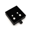 M Collection Opal Flower Drop Earrings, Silver