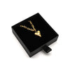 M Collection Hear Chain Link Necklace, Gold