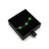 M Collection Triple Green Flower Bracelet, Gold