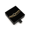 M Collection Double Chain Link Bracelet, Gold