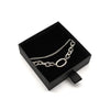 M Collection Double Chain Link Bracelet, Silver