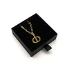 M Collection Chain Link Charm Necklace, Gold