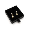 M Collection Pearl Drop CZ Earrings, Silver