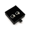 M Collection Sphere Hoops, Silver