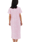 Marlon Linear Floral Short Sleeve Nightdress, Pink