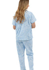 Marlon Linear Floral Pyjama Set, Blue