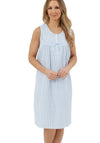 Marlon Stripe Seersucker Nightdress, Blue