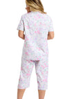 Marlon Summer Meadow Cropped Pyjama Set, White Multi