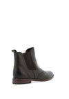Marco Tozzi Leather Brogue Stitch Chelsea Boots, Khaki