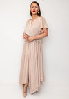 Maisonel Satin A-Line Midi Dress, Pink