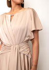 Maisonel Satin A-Line Midi Dress, Pink