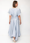 Maisonel Satin A-Line Midi Dress, Blue