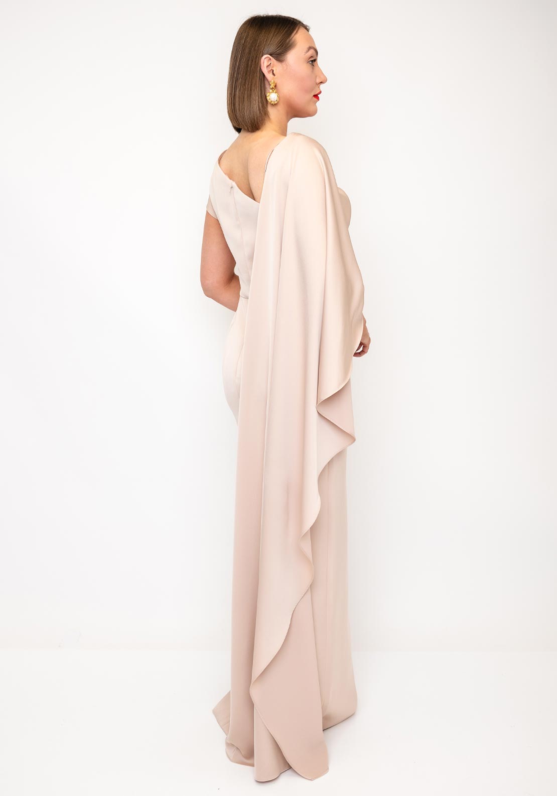 Maisonel One-Shoulder Occasion Dress, Pink
