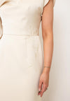 Maisonel One-Shoulder Occasion Dress, White