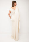 Maisonel One-Shoulder Occasion Dress, White