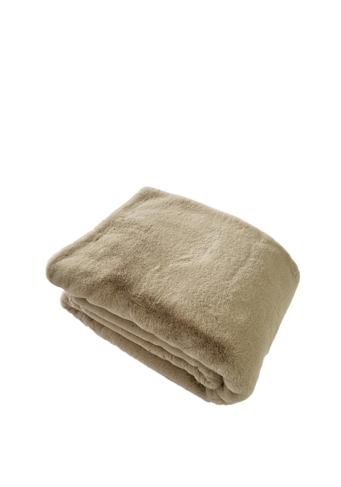 Malini Barnes Faux Fur Throw, Beige