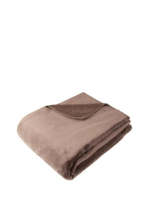 Malini Cosy Faux Fur Throw, Dark Brown