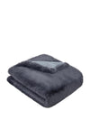 Malini Jasper Faux Fur Throw, Slate Grey