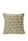 Malini Cassia Large Velvet Cushion 50 x 50cm, Olive Green