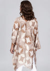 Malissa J Geometric Satin Cover Up and Pashmina Set, Beige
