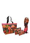 Malissa J Tropical Floral Large Weekender Bag Set, Pink Multi