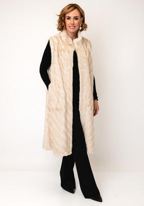 MALISSA J   FAUX FUR CHEVRON
