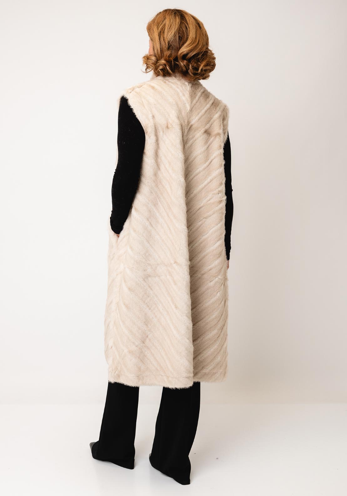 MALISSA J   FAUX FUR CHEVRON