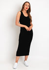 Malissa J One Size Basic Jersey Midi Dress, Black