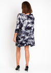 Malissa J One Size Pleated Print Mini Dress, Grey