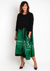 Natalia Collection One Size Paint Splash Midi Dress, Green