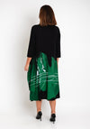 Natalia Collection One Size Paint Splash Midi Dress, Green