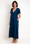 Natalia Collection One Size Jersey Maxi Dress, Blue