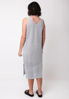 Malissa J One Size Metallic Crochet Knit Dress, Silver