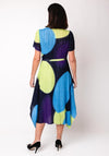 Malissa J Circled Print Ribbed Mid Dress, Multi-Coloured