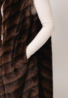 Malissa J One Size Faux Fur Long Gilet, Brown