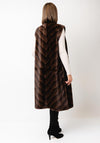 Malissa J One Size Faux Fur Long Gilet, Brown