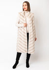 Malissa J One Size Faux Fur Long Gilet, Beige