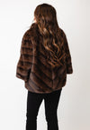 Malissa J Faux Fur Cropped Sleeve Jacket, Brown