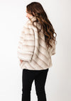 Malissa J Faux Fur Cropped Sleeve Jacket, Beige