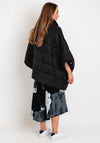 Malissa J One Size Poncho Style Puffer Jacket, Black