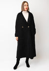 Malissa J One Size Textured Long Coat, Black