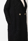 Malissa J One Size Textured Long Coat, Black