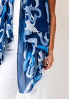 Malissa J Heart Satin Cover Up and Pashmina Set, Blue