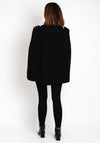 Natalia Collection One Size Military Style Cape, Black